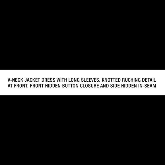 ZARA V NECK WHITE DRAPED BLAZER DRESS - Picture 10 of 10